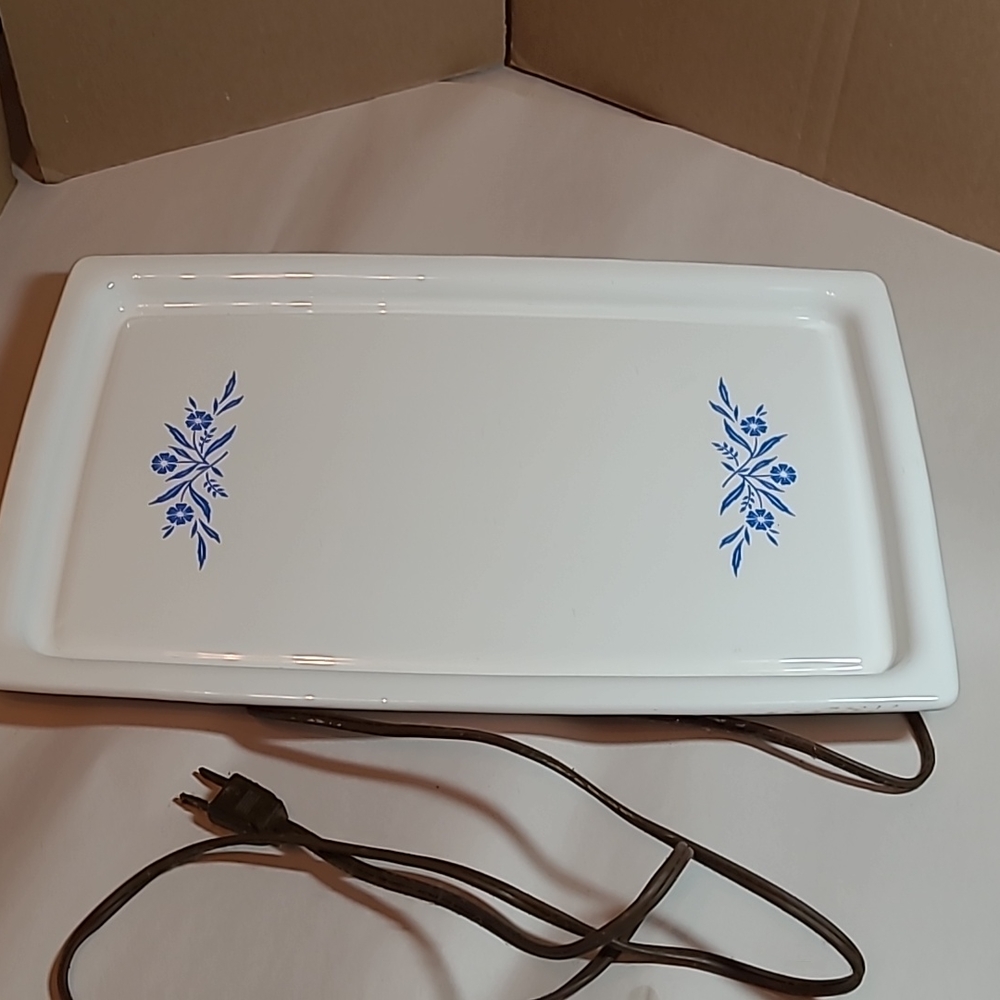 Vintage Corningware Cornflower blue Warming Tray